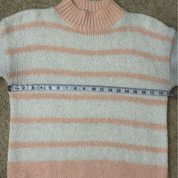 Vintage Diane Von Furstenberg DVF striped knit mock neck sweater size S - Picture 5 of 8